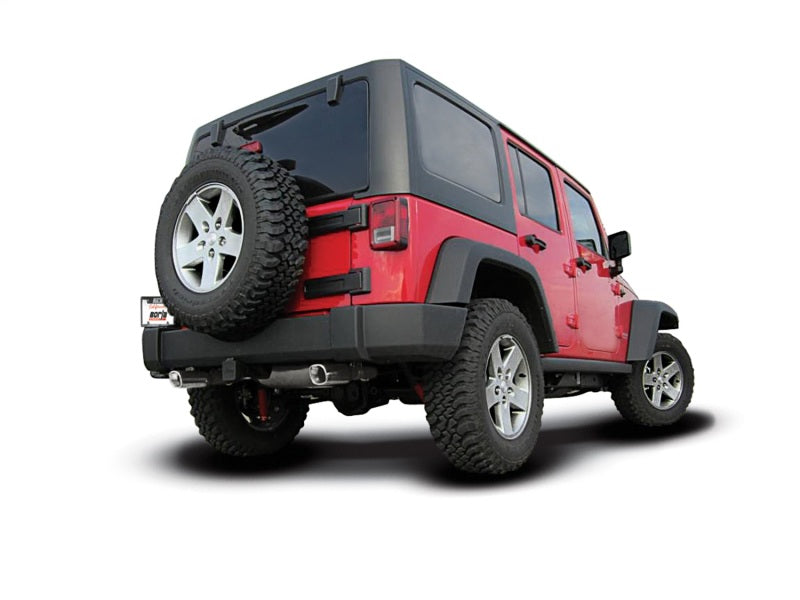 Borla 11834 12-16 Jeep Wrangler 3.6L AT/MT 4WD Single Split Rr Exit Touring Exhaust (rear section only) - #11834