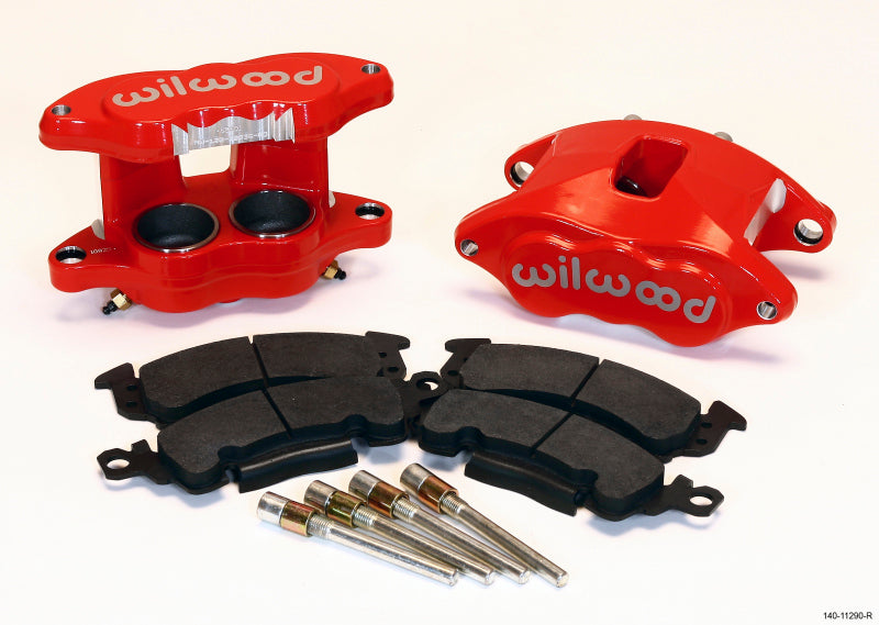 Wilwood D52 Front Caliper Kit - Red 2.00 / 2.00in Piston 1.28in Rotor - #140-11290-R