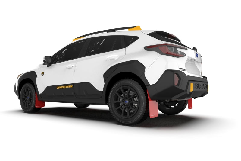 Rally Armor UR Mud Flaps - 2024-2026 Subaru Crosstrek - Red/White Logo - #MF116-UR-RD-WH