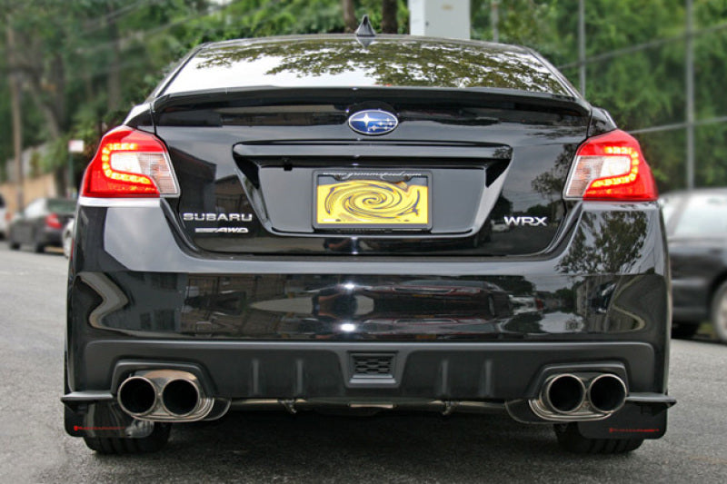 Rally Armor UR Mud Flaps - 2015-2021 Subaru WRX / WRX STI - Blue/White Logo - #MF32-UR-BL/WH