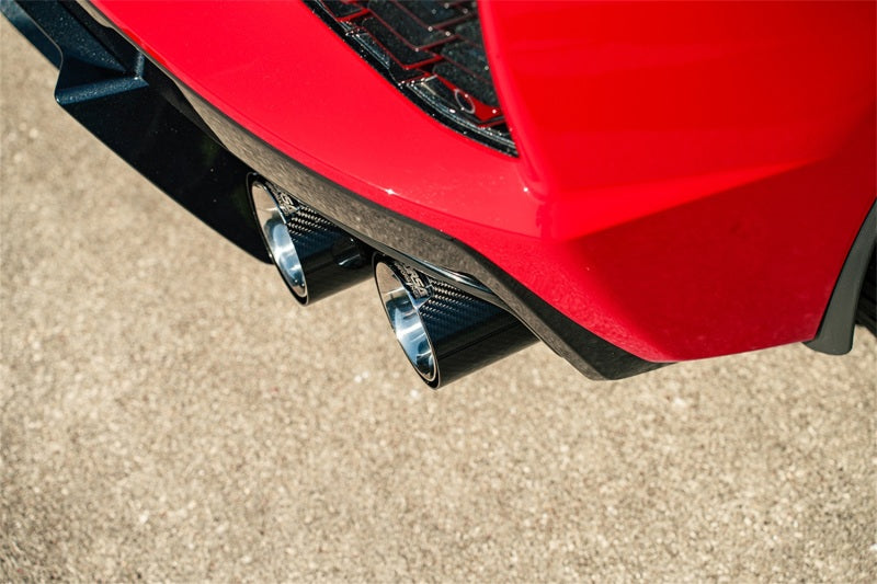Corsa 2020-2027 Chevrolet Corvette C8 RWD 3in Valved Cat-Back with 4.5in Carbon Fiber Polished Tips