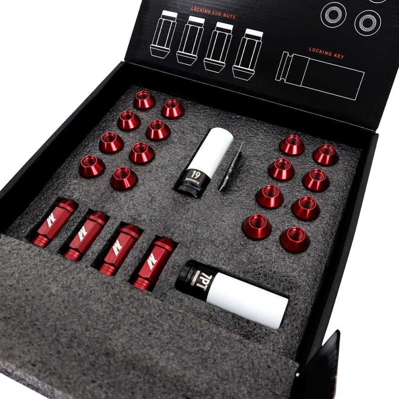 Mishimoto Aluminum Locking Lug Nuts M12x1.25 20pc Set Black - #MMLG-125-20LBK