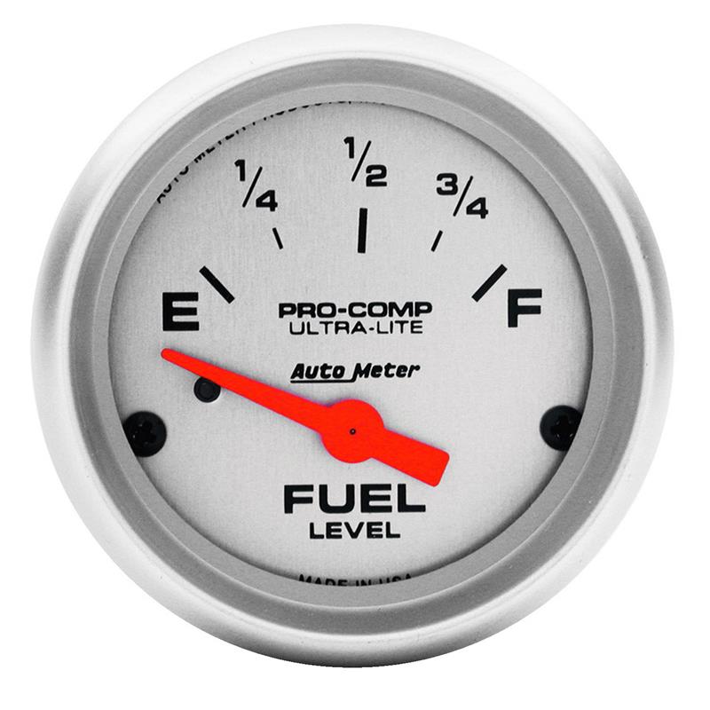 AutoMeter 4319 Ultra-Lite 52mm 73-10 Ohm Short Sweep Electric Fuel Level Gauge