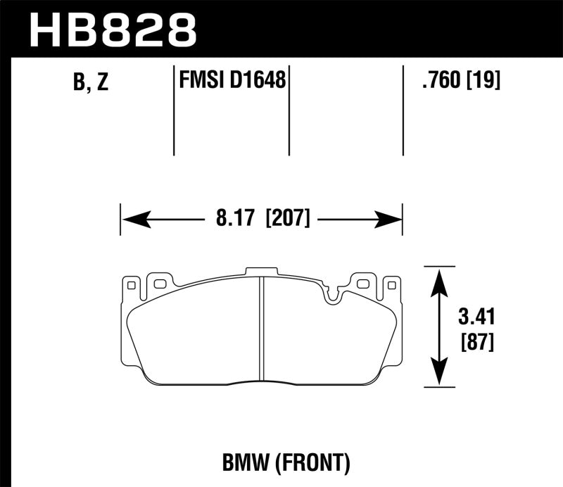 Hawk Performance HB828B.760 HPS 5.0 Street Brake Pads