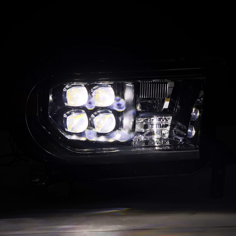 AlphaRex 880820 07-13 Toyota Tundra NOVA LED Projector Headlights Alpha-Black w/Activation Light/Sequential Signal/DRL