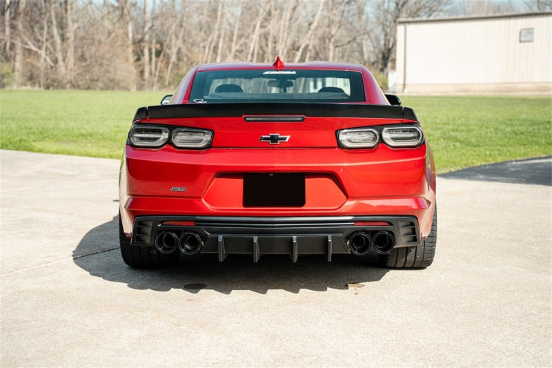Corsa 2016-2024 Chevrolet Camaro SS / ZL1 Valved Axle-Back Exhaust with Black Carbon Fiber Quad Tips