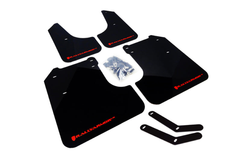 Rally Armor UR Mud Flaps - 2008-2011 Subaru Impreza - Black/Grey Logo - #MF6-UR-BLK/GRY