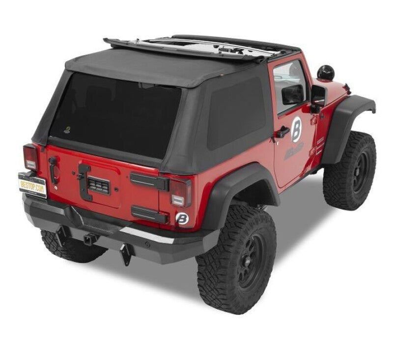 Bestop 07-18 Jeep Wrangler JK 2-Door A-Top Trektop (Blk Diamond Tinted Windows No Door Skins)