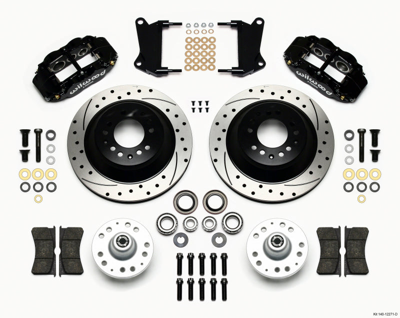 Wilwood Narrow Superlite 6R Front Hub & 1PC Rtr Kit 12.88in Drilled 67-69 Camaro 64-72 Nova Chevelle - #140-12271-D