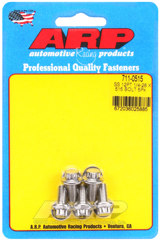 ARP 711-0515 1/4in-28 x .515 12pt SS Bolts