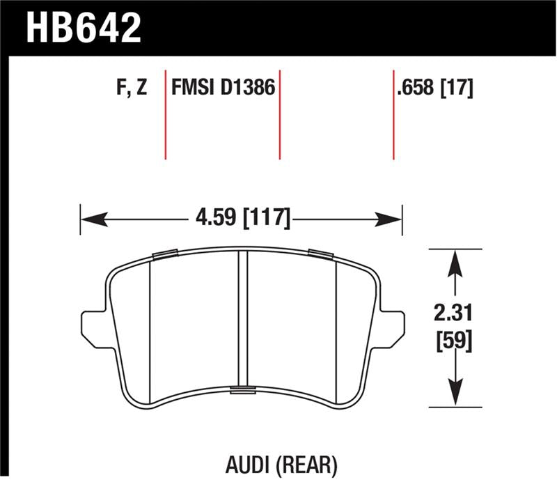 Hawk Performance HB642Z.658 Performance Ceramic Street Brake Pads