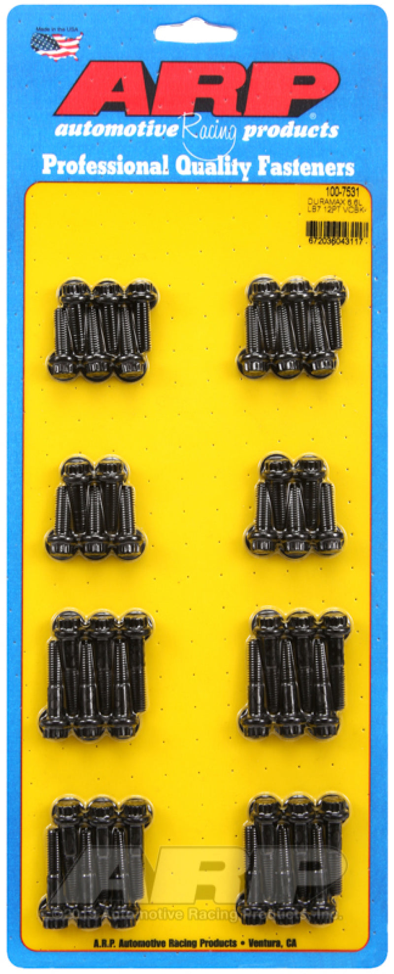 ARP 100-7531 for Chevy Duramax 6.6L LB7 12pt Valve Cover Bolt Kit