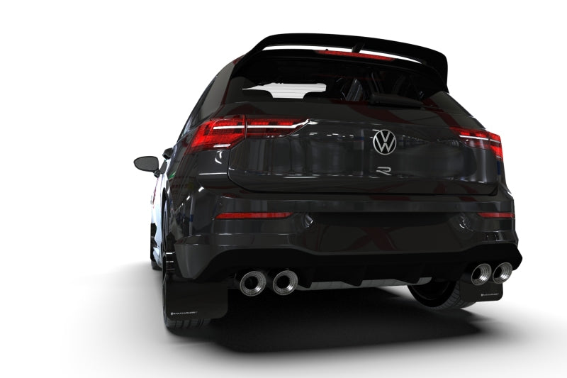 Rally Armor UR Mud Flaps - 2022-2026 Volkswagen GTI / Golf R - Black/Red Logo - #MF80-UR-BLK/RD