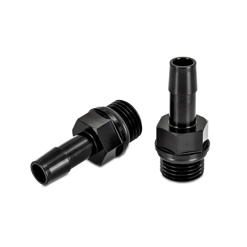 Mishimoto 2pcs M16x1.5 3/8in Aluminum Catch Can Fitting Black - #MMFT-M16-38BK