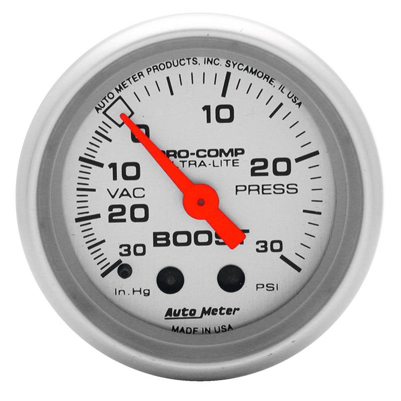 AutoMeter 4303 Ultra-Lite 52mm 30 PSI Mechanical Boost Gauge