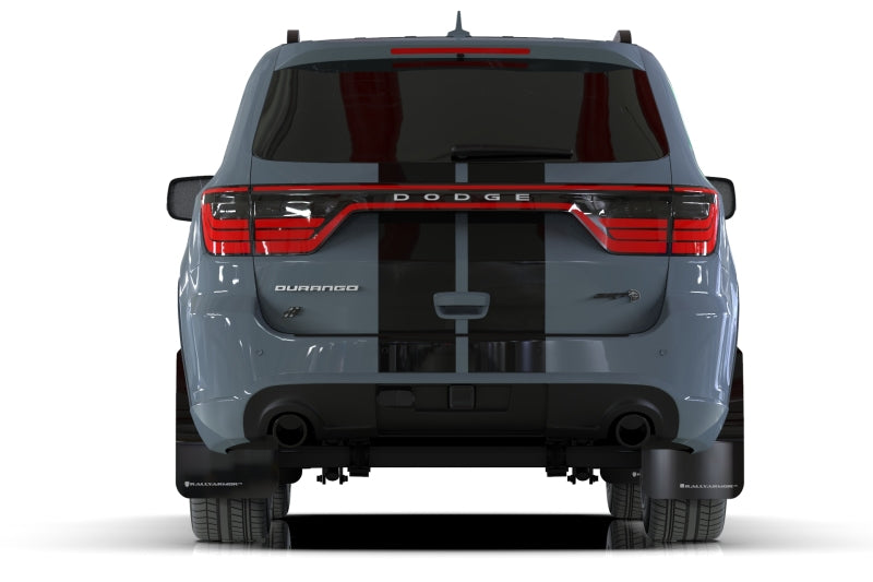 Rally Armor UR Mud Flaps - 2016-2026 Dodge Durango - Black/White Logo - #MF55-UR-BLK/WH