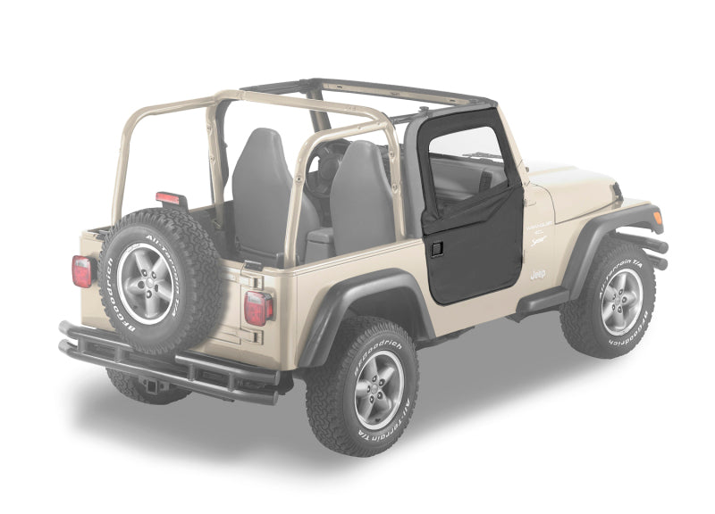 Bestop 97-06 Jeep Wrangler TJ Full Fabric Doors (Black Denim)