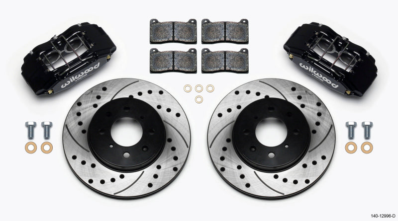 Wilwood DPHA Front Caliper & Rotor Kit Drilled Honda / Acura w/ 262mm OE Rotor - #140-12996-D