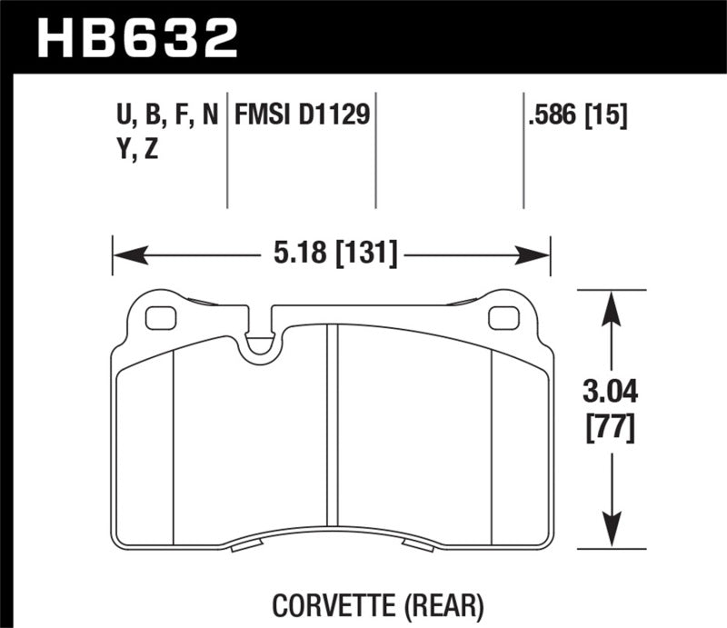 Hawk 2007-2015 Volkswagen Tourareg Base/V6/V6-Sport/TDI High-Performance Rear Brake Pads by Hawk Performance