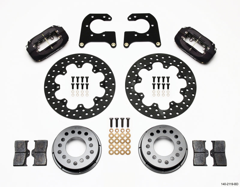 Wilwood Forged Dynalite Rear Drag Kit Drilled Rotor New Big Ford 2.50in Offset - #140-2119-BD