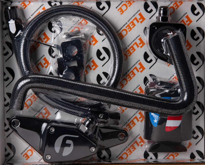 Fleece Performance FPE-CLNTBYPS-CUMMINS-0607-SS 06-07 Auto Transmission for Cummins Coolant Bypass Kit w/ Stainless Steel Braided Line