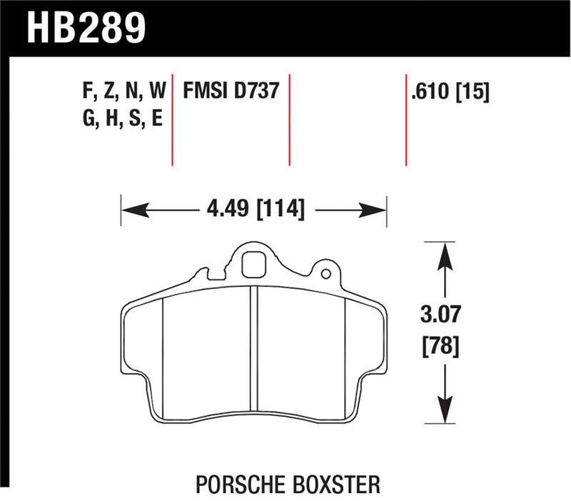 Hawk Performance HB289Z.610 Performance Ceramic Street Brake Pads