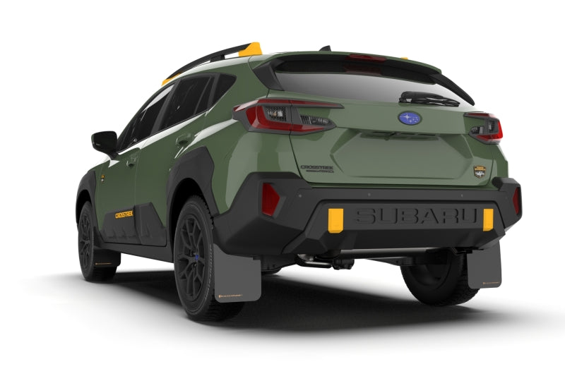 Rally Armor UR Mud Flaps - 2024-2026 Subaru Crosstrek - Black/Grey Logo - #MF116-UR-BLK-GRY