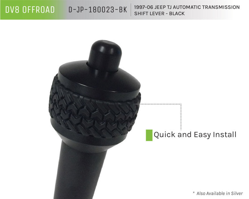 DV8 Offroad 1997-06 Jeep TJ Auto Shift Lever Black - #D-JP-180023-BK