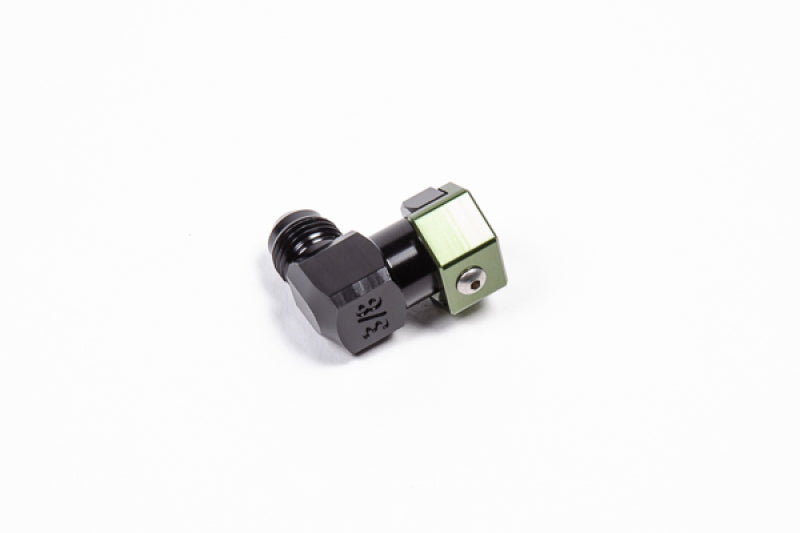 Radium Engineering 3/8in SAE Female to 6AN Male Low Profile Elbow - #20-0601