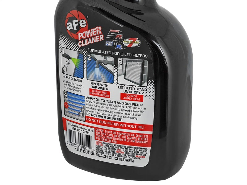 aFe Power Air Filter Cleaner: 32oz Spray Bottle, Restores Oiled Engine Air Filter Performance, #90-10201