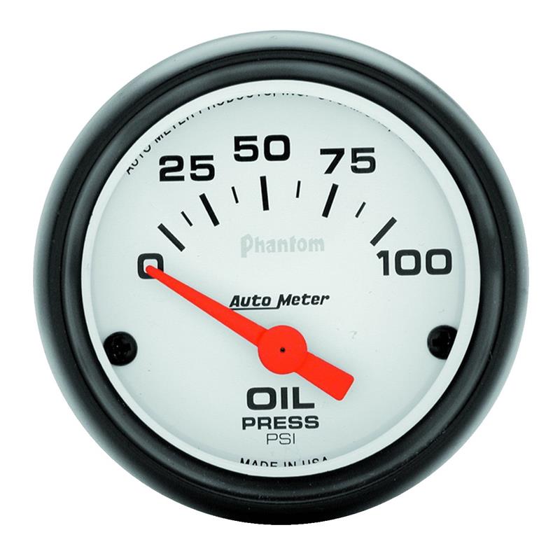 AutoMeter 5727 Phantom 52mm 0-100 PSI Electric Oil Pressure Gauge