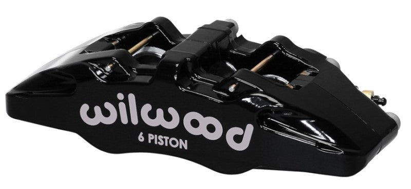 Wilwood Caliper-Forged Dynapro 6 5.25in Mount-L/H 1.62/1.12/1.12in Pistons 1.10in Disc - #120-13437-BK