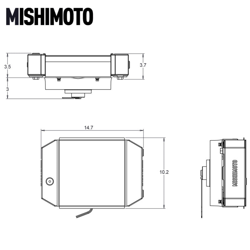 Mishimoto Universal Drag Race Performance Aluminum Radiator - Black - #MMRAD-UNI-DRGBK