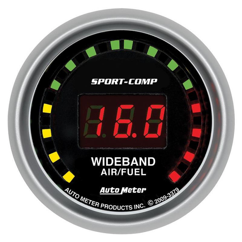 AutoMeter 3379 Sport-Comp 52mm Digital Wideband Air/Fuel Ratio Street Gauge