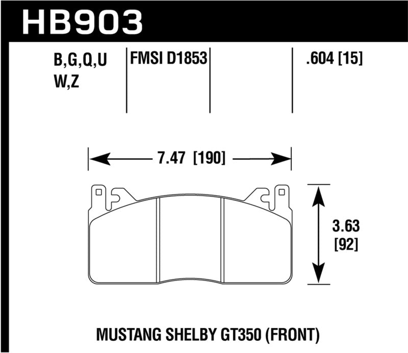 Hawk Performance HB903D.604 ER-1 Motorsport Brake Pads