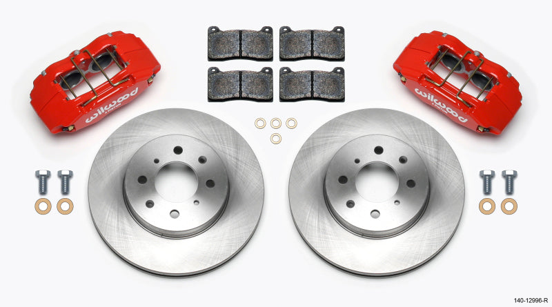 Wilwood DPHA Front Caliper & Rotor Kit Red Honda / Acura w/ 262mm OE Rotor - #140-12996-R