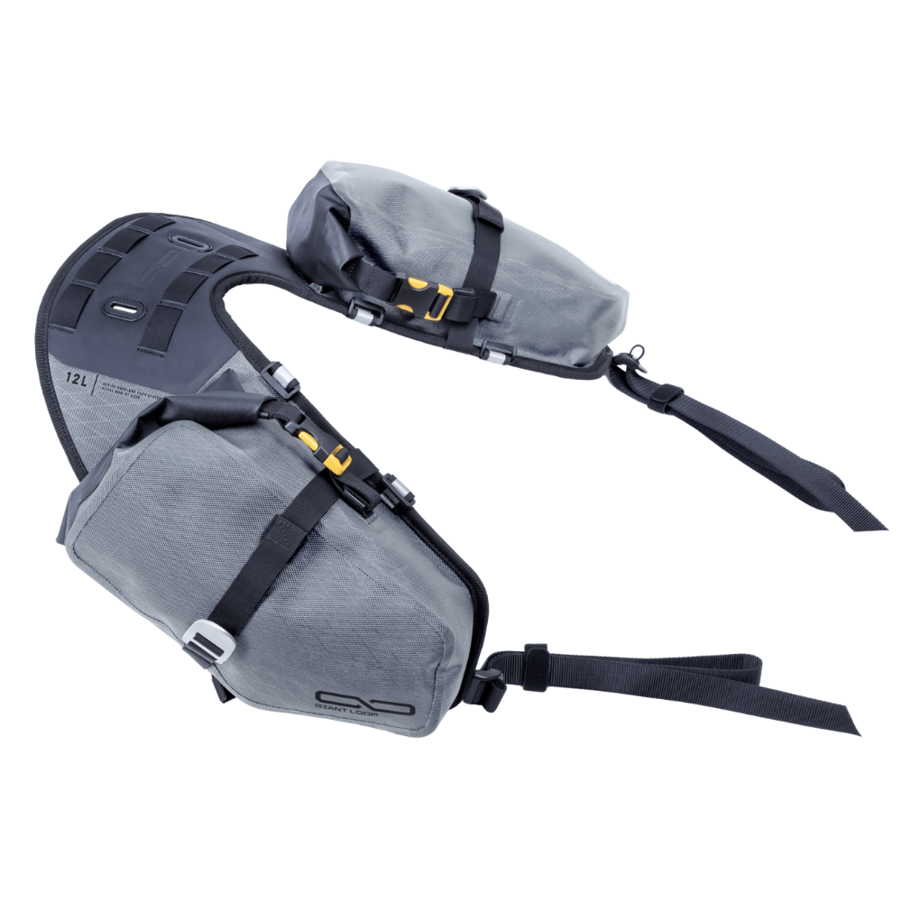 Giant Loop MSB25-RT-G MoJavi Saddlebag 12L Gray Motorcycle