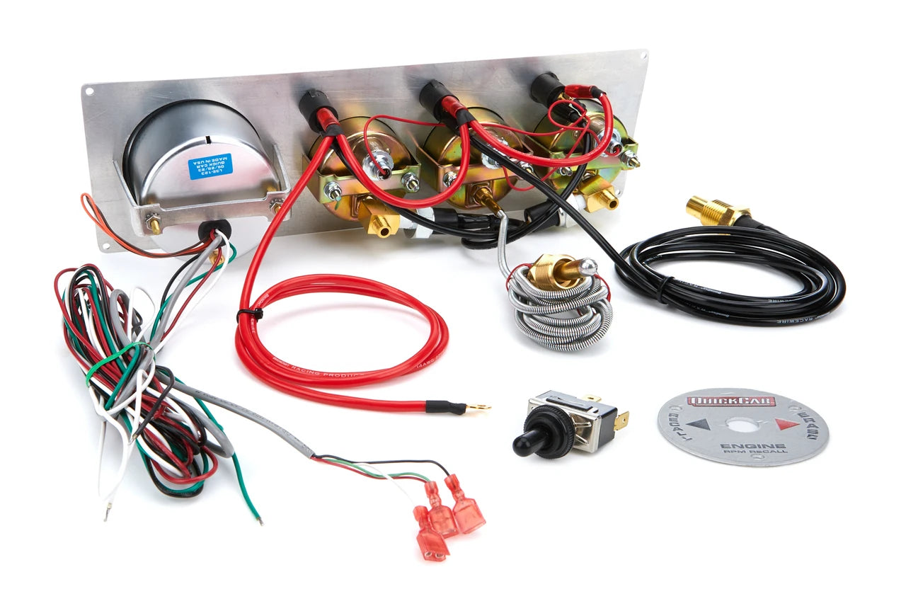 QuickCar Flag 3-1 OP/WT/FP/3"Tach