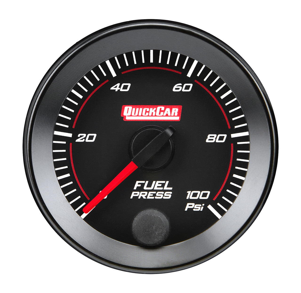 QuickCar RedLine Gauge - Fuel Pressure, 2-1/16", 0-100 PSI