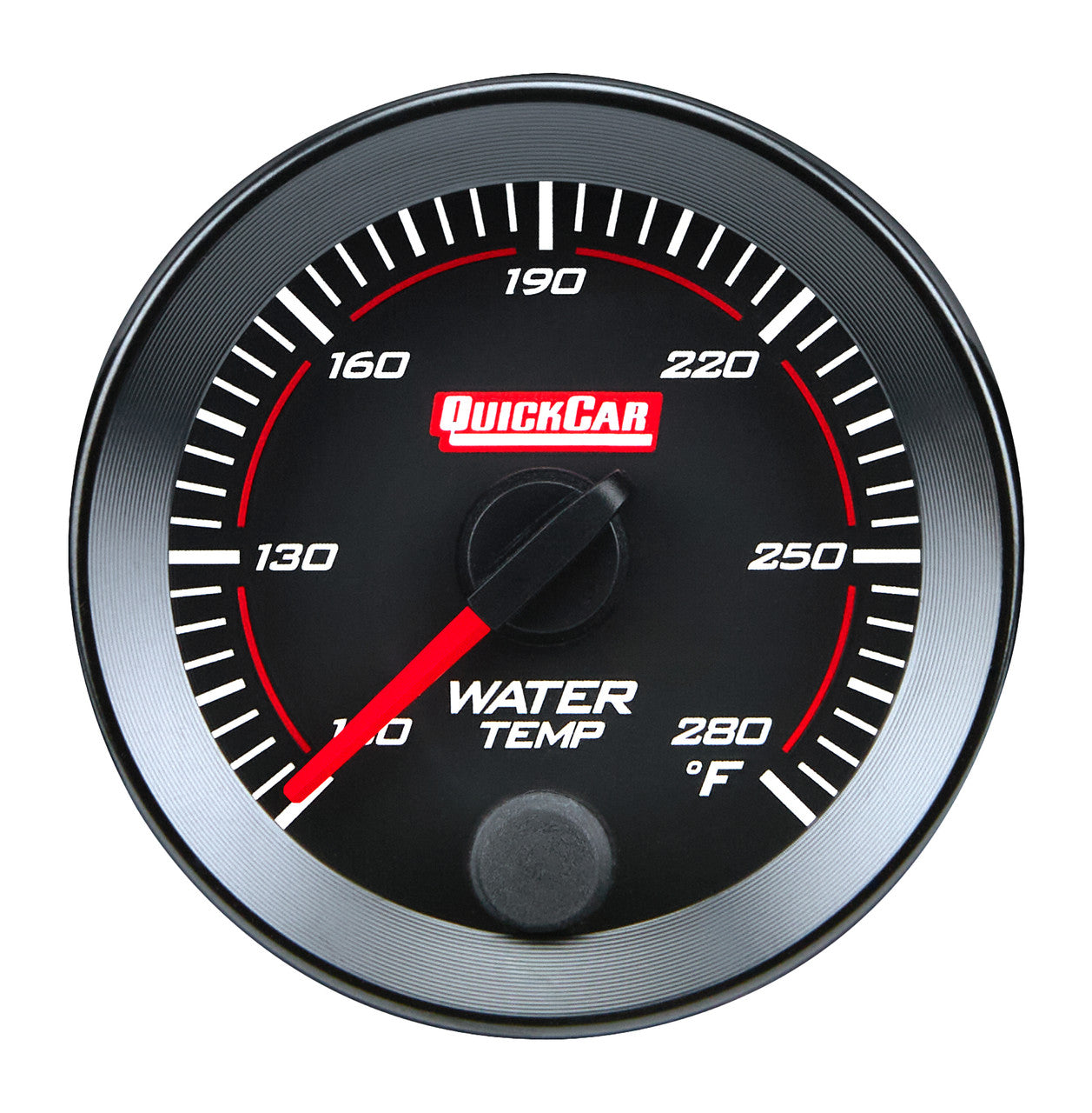 QuickCar RedLine Gauge - Water Temperature, 2-1/16", 100-280°F