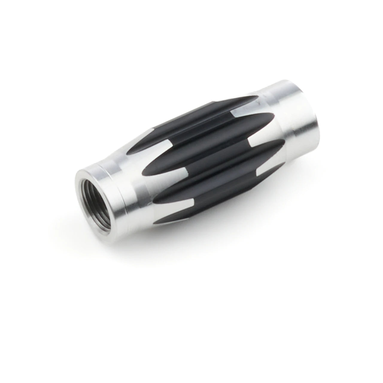 QuickCar Suspension Tube - Aluminum, Scalloped, 3/4"-16 Thread, 3" Length, Black