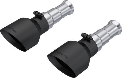 MBRP T5200BLK 5in OD Dual Wall Angle Cut T304 BLK CB Exhaust Tips - Pair