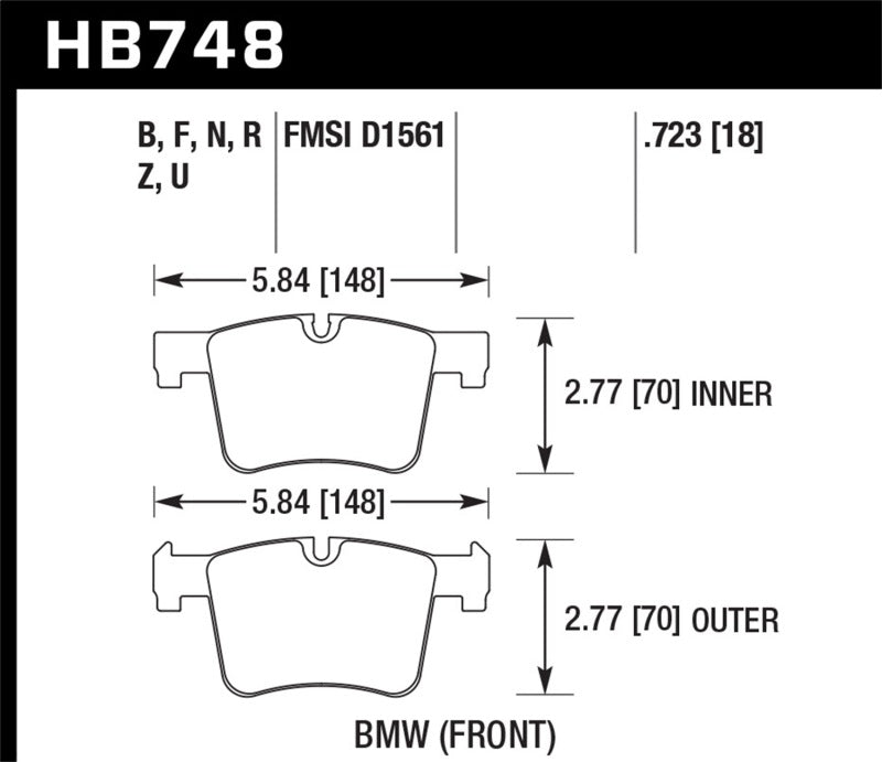 Hawk Performance HB748B.723 HPS 5.0 Street Brake Pads
