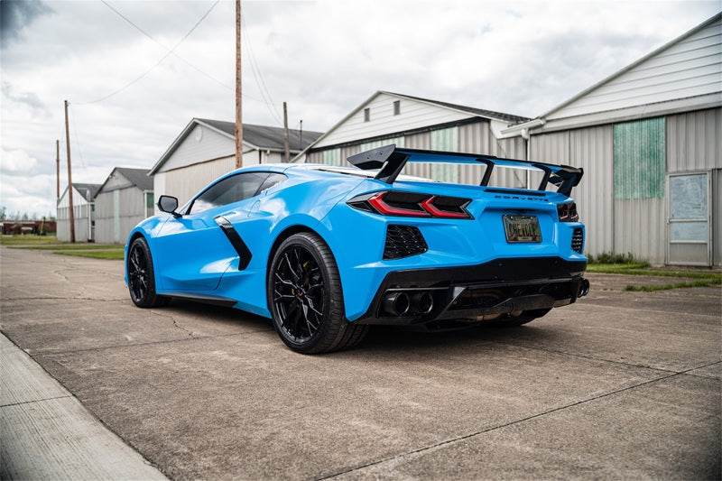 Corsa 20-27 Chevrolet Corvette C8 RWD 3in Valved Cat-Back with AFM with 4.5in Carbon Fiber Black PVD Tips