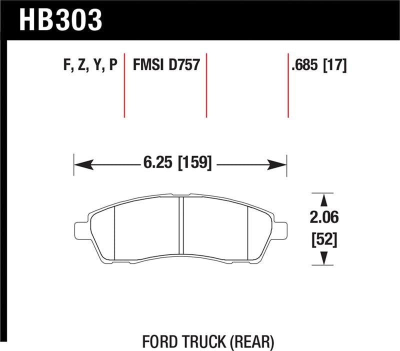 Hawk Performance HB303P.685 Super Duty Street Brake Pads