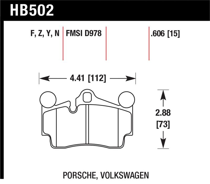 Hawk Performance HB502Z.606 Performance Ceramic Street Brake Pads