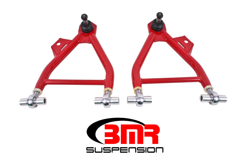 BMR 94-04 Mustang Lower A-Arms (Coilover Only) with Adj. Rod End and Tall Ball Joint - Red