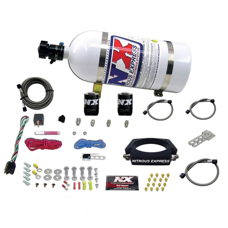 Nitrous Express 102mm Nitrous Plate Kit (50-400HP) w/10lb Bottle for GM LS