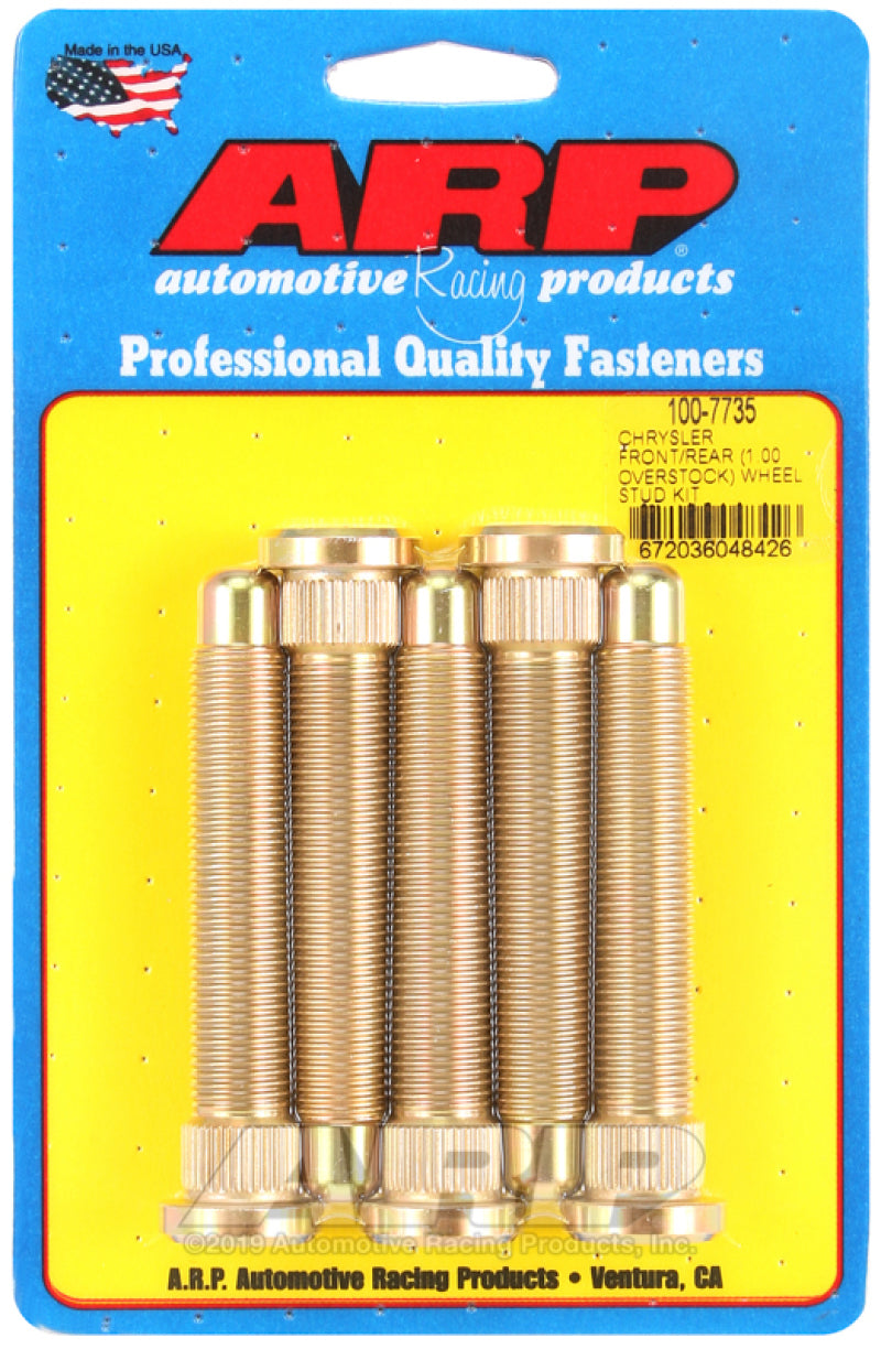 ARP 100-7735 for Chrysler Front/Rear M14 1.000 Over Stock Wheel Stud Kit