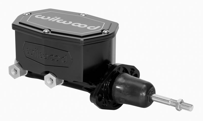 Wilwood Compact Tandem Master Cylinder - 1in Bore - w/Pushrod (Black) - #260-15540-BK